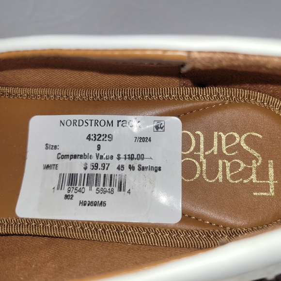 Franco Sarto Balin Platfoem White and Tan Loafers - Picture 8 of 12